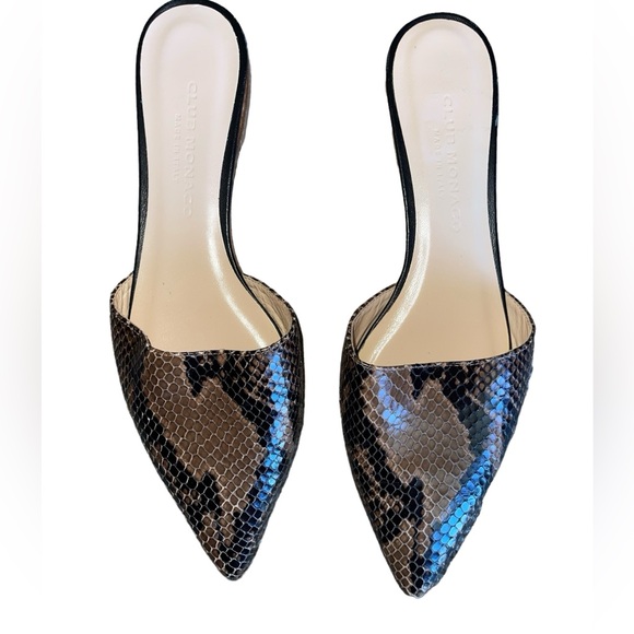Club Monaco Snakeskin Mules Women’s 38.5 - Picture 3 of 8